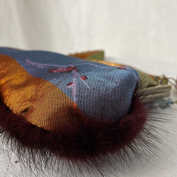 Gorgeous Mulimedia Small Handbag purse mini hippie chic Malina ? Vintage ? - Picture 11 of 16